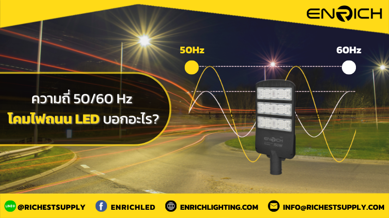 ค่าความถี่50/60 Hz ของโคมไฟถนน LED บอกอะไร?