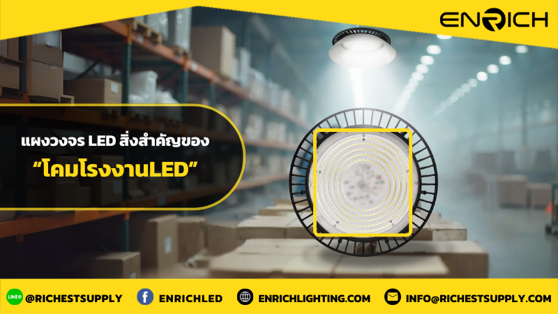 แผงวงจร LED ชิ้นส่วนที่สำคัญของโคมโรงงานLED